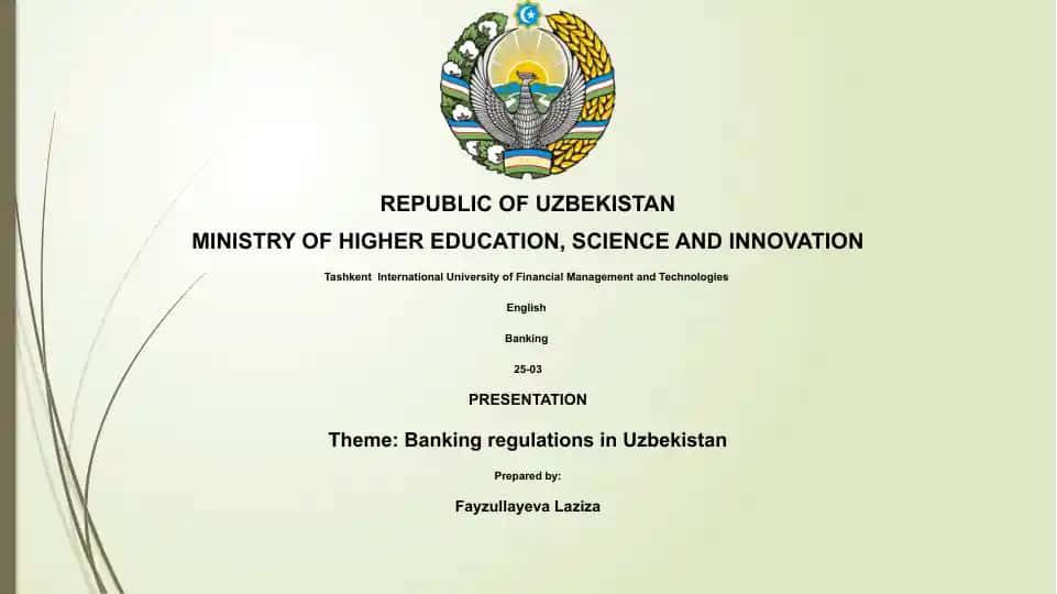 Banking regulations in Uzbekistan