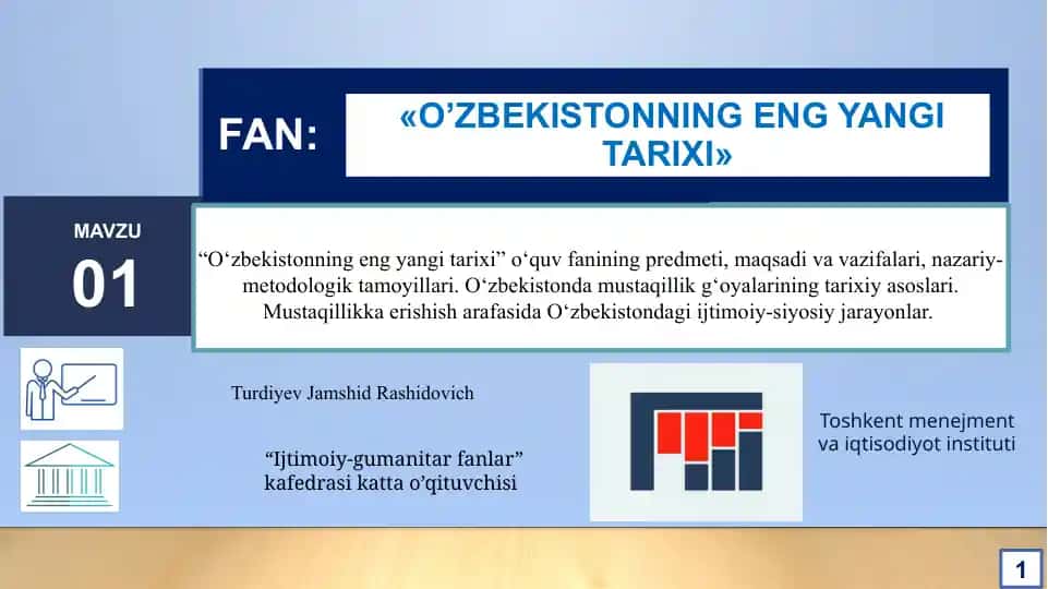 O‘zbekistonning eng yangi tarixi