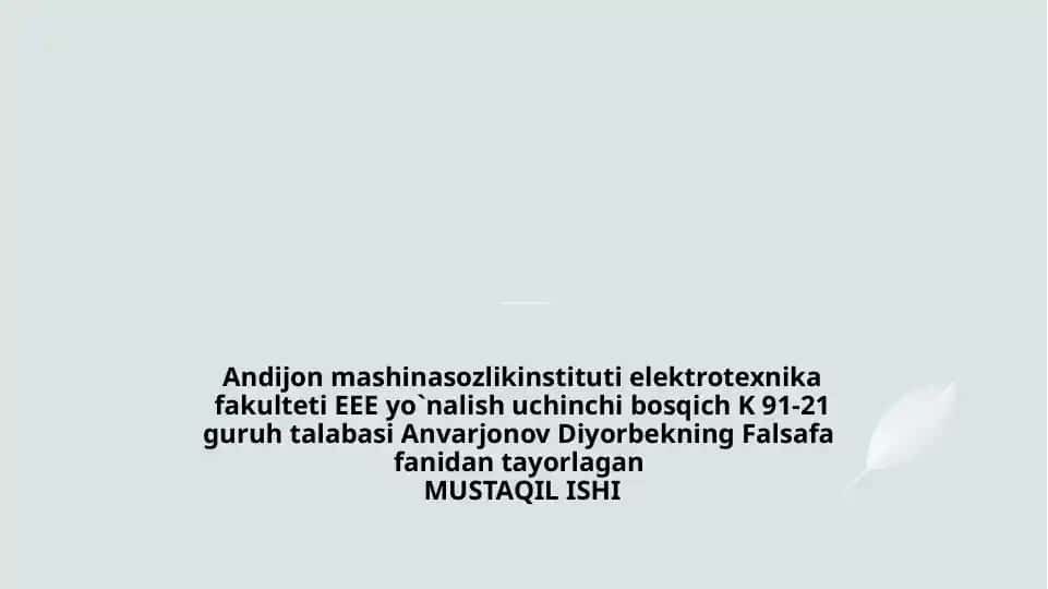 Axborot jamiyati va uning istiqbollari