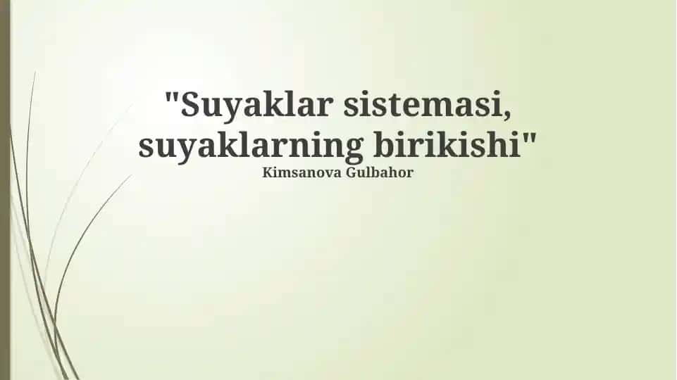Suyaklar sistemasi, suyaklarning birikishi