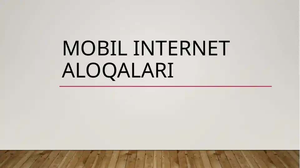 Mobilinternet aloqalari