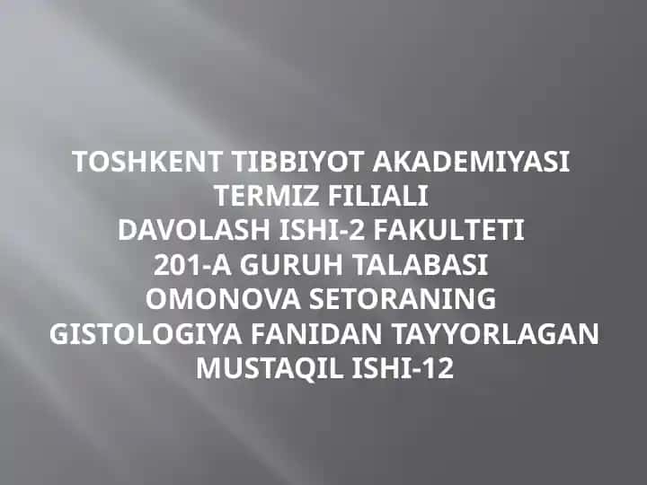 Organizmning nerv immun endokrin boshqariluvi