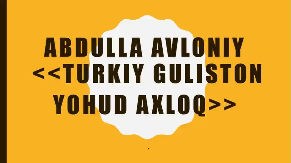 Abdulla Avloniy