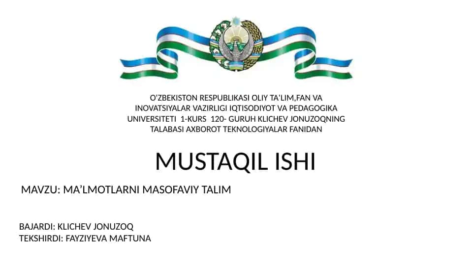 Masofaviy ta'lim