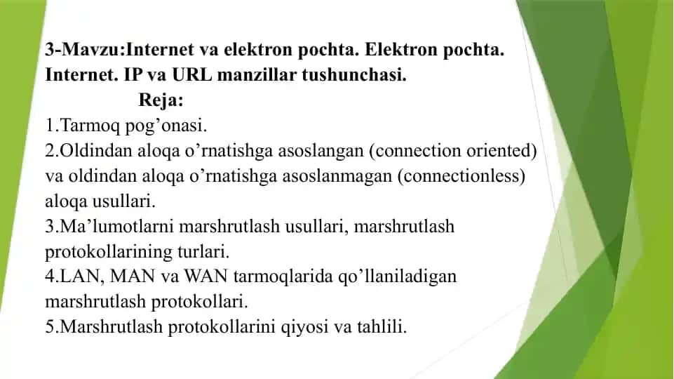 Internet va Elektron pochta