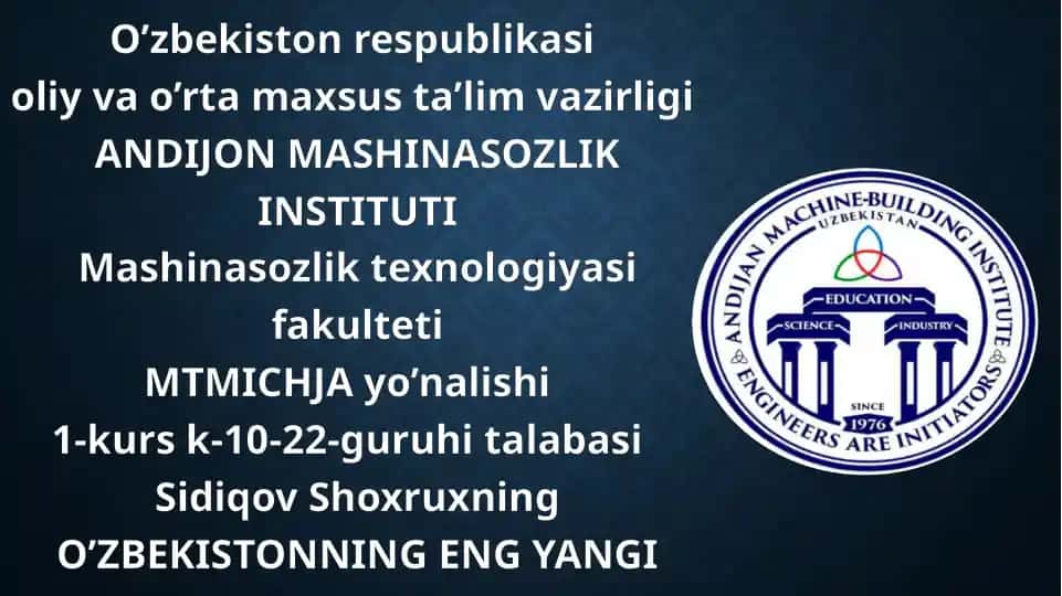 O‘ZBEKISTONNING ENG YANGI TARIXI