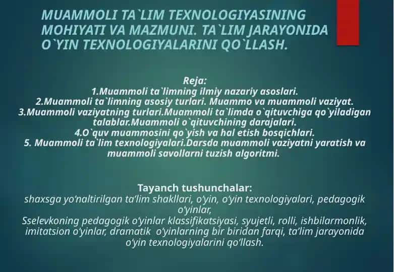 Muammoli ta'lim