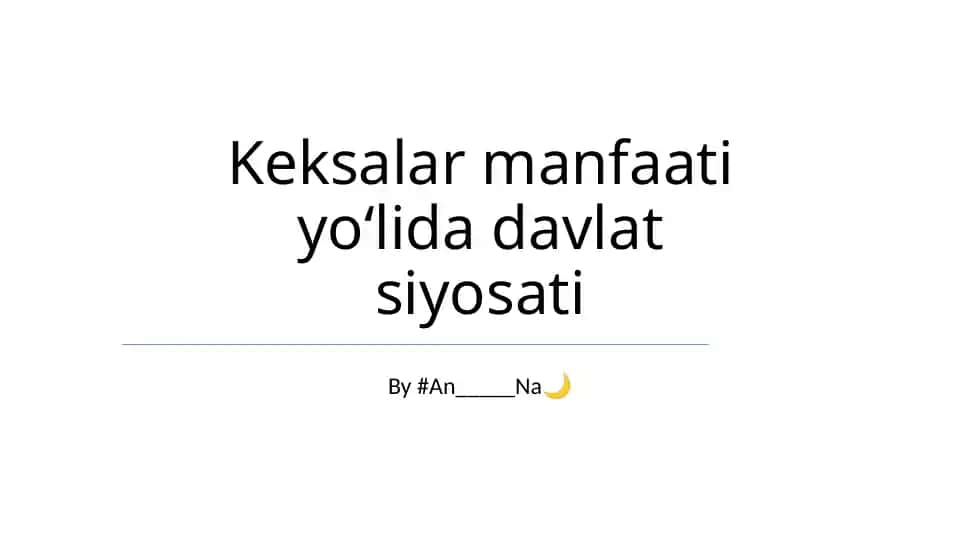 Keksalar manfaati yoʻlida davlat siyosati