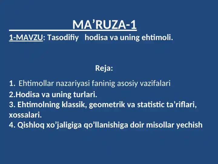 Ehtimollar nazariyasi