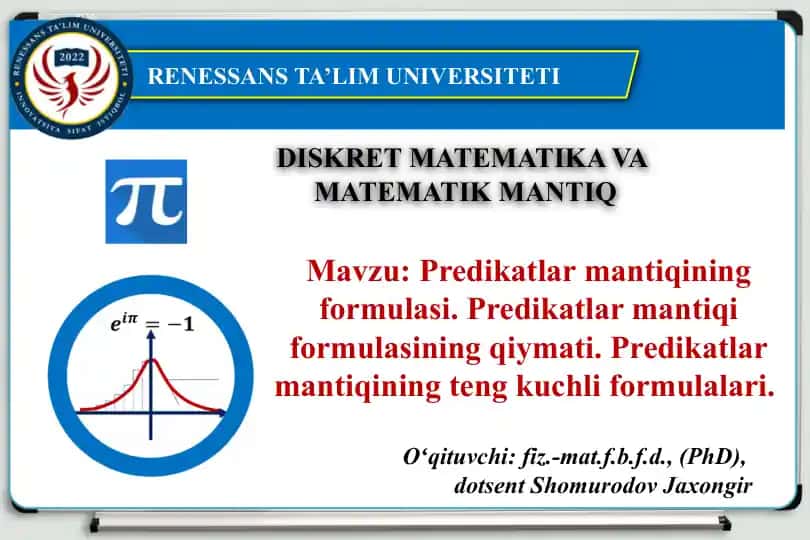 Diskret matematika va matematik mantiq