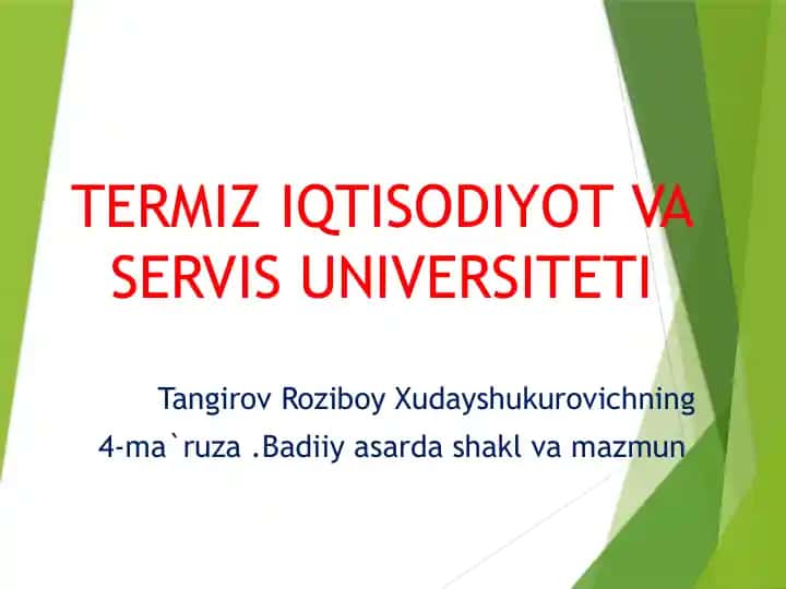 TERMIZ IQTISODIYOT VA SERVIS UNIVERSITETI