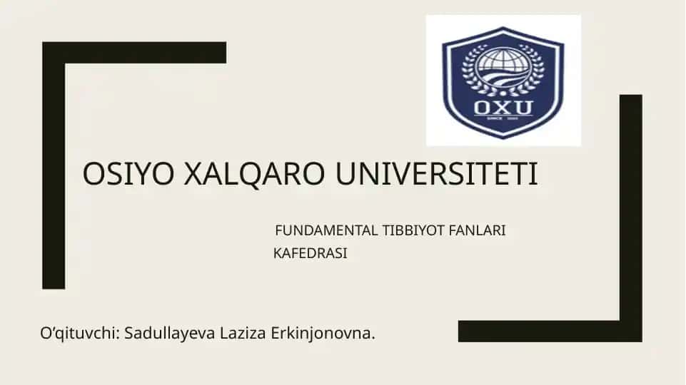 Terminal Holatlar va Reanimatsiya Asoslari