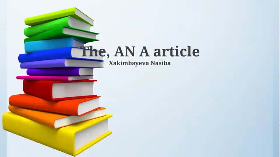 The, AN A article