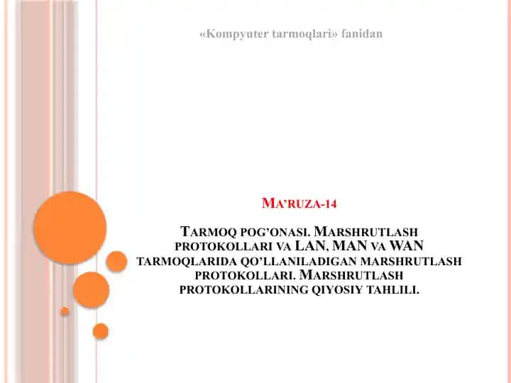 Marshrutlash protokollari