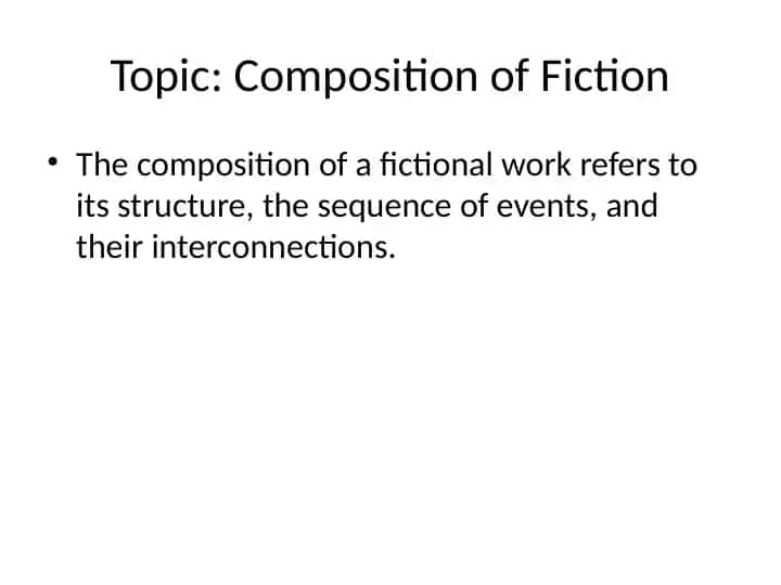 Fiction Composition