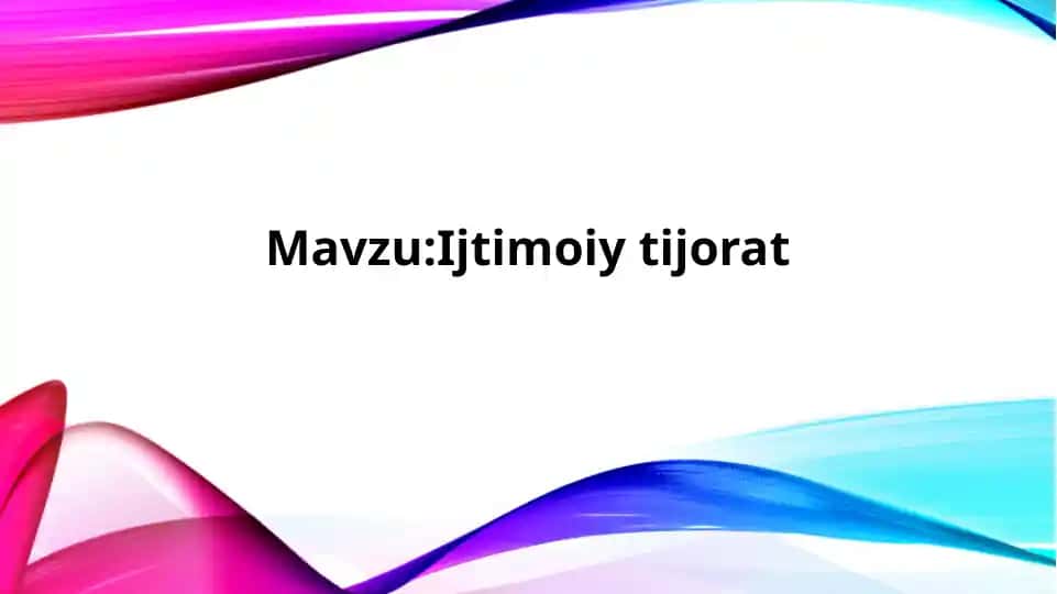 Ijtimoiy tijorat