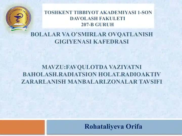 Rаdiоаktiv zаrаrlаnish
