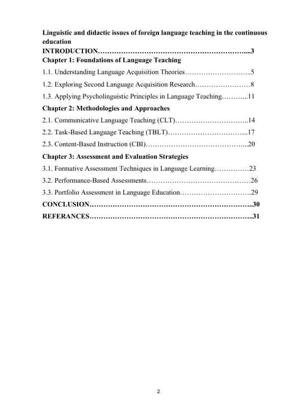 Linguistic and didactic issues of foreign language teaching in the continuous education