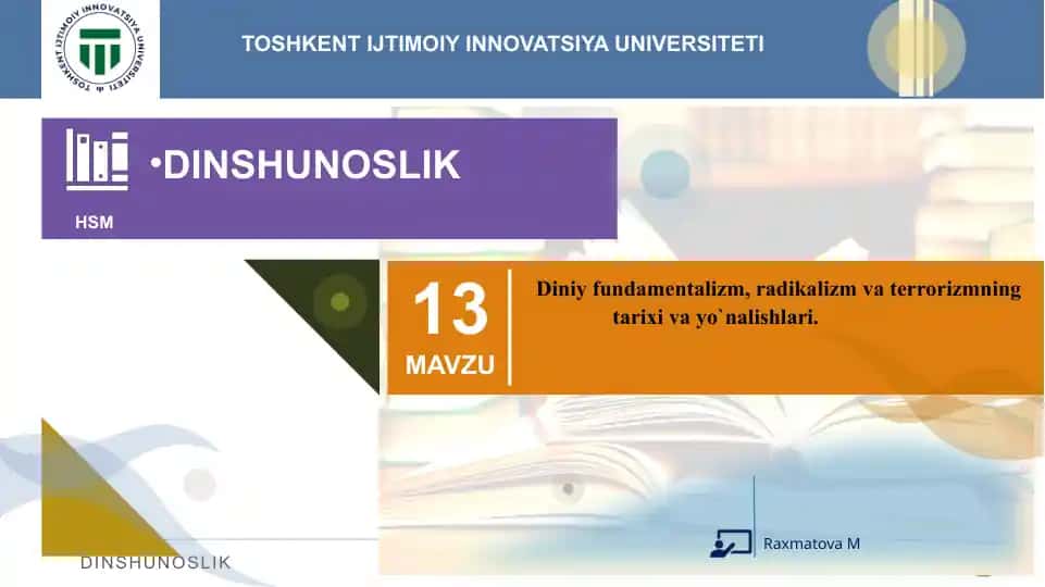 ISLOM NIQOBIDAGI EKSTREMIZIMNING G’OYAVIY ILDIZLARI