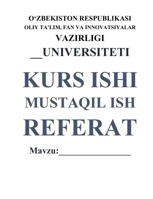 Algoritmlar nazariyasi bo‘yicha kurs ishi
