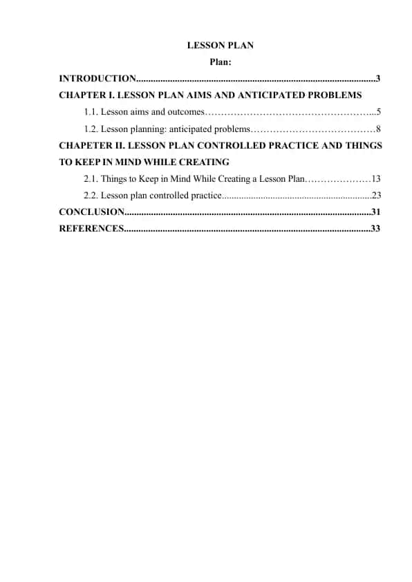 LESSON PLAN