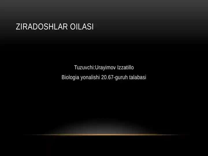 Ziradoshlar oilasi