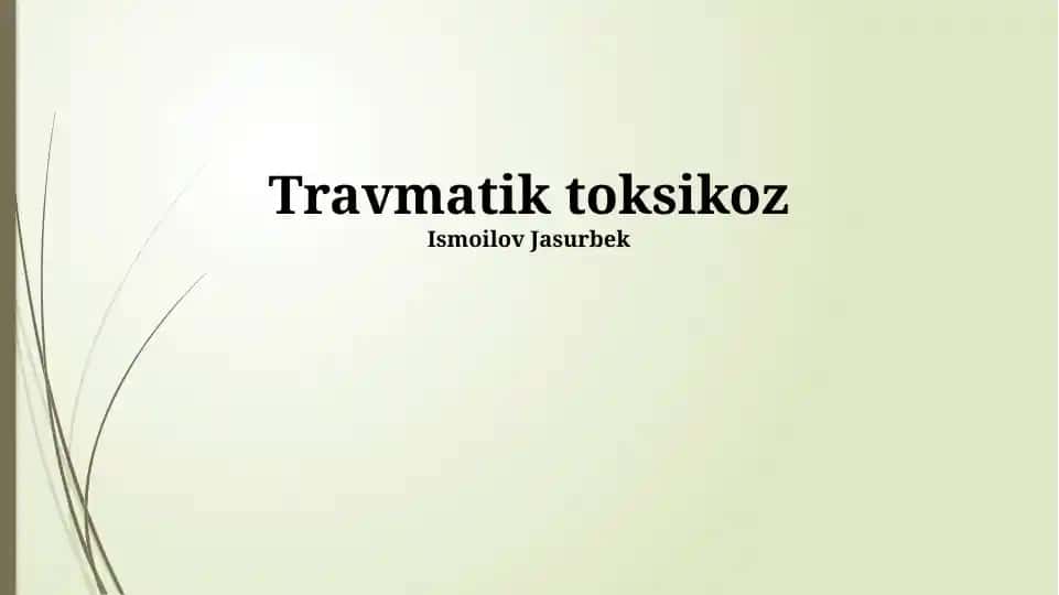 Travmatik toksikoz