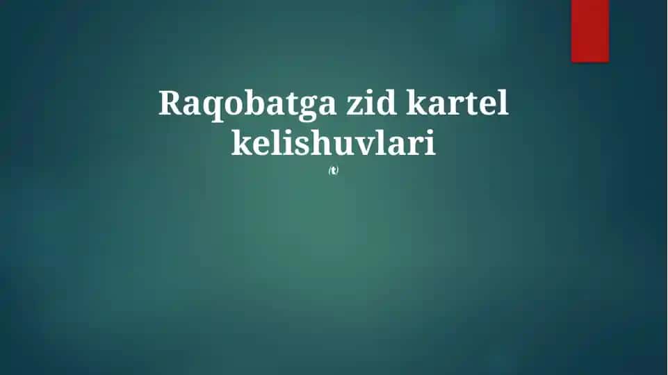 Kartel kelishuvlari
