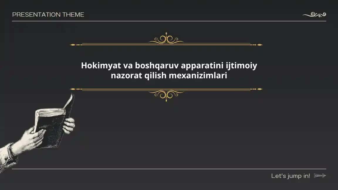 Hokimyat va boshqaruv apparatini ijtimoiy nazorat qilish mexanizimlari
