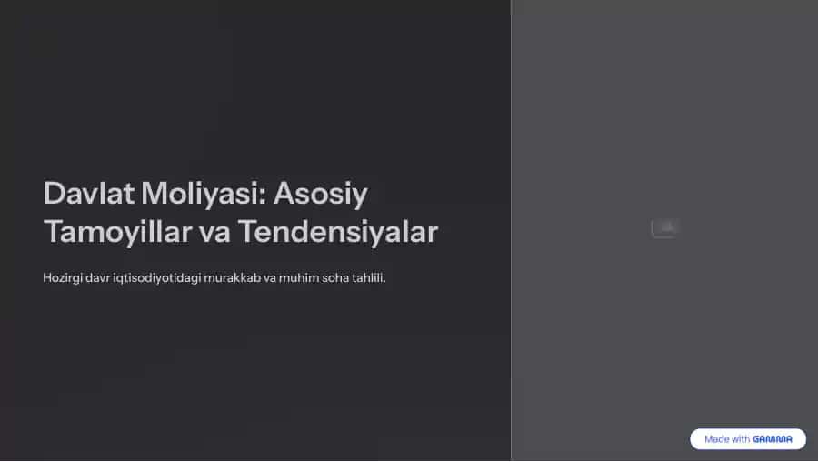 Davlat Moliyasi: Asosiy