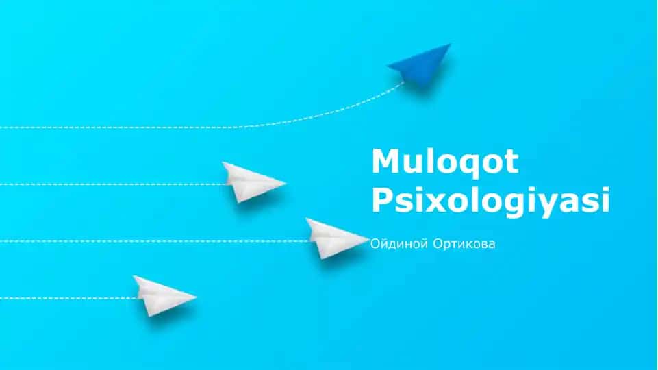Muloqot Psixologiyasi