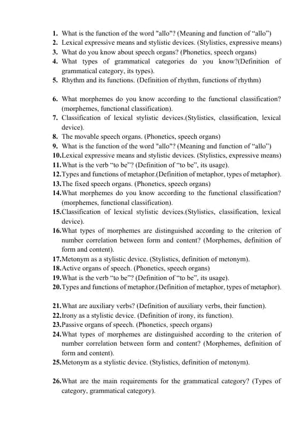Phonetics, speech organs