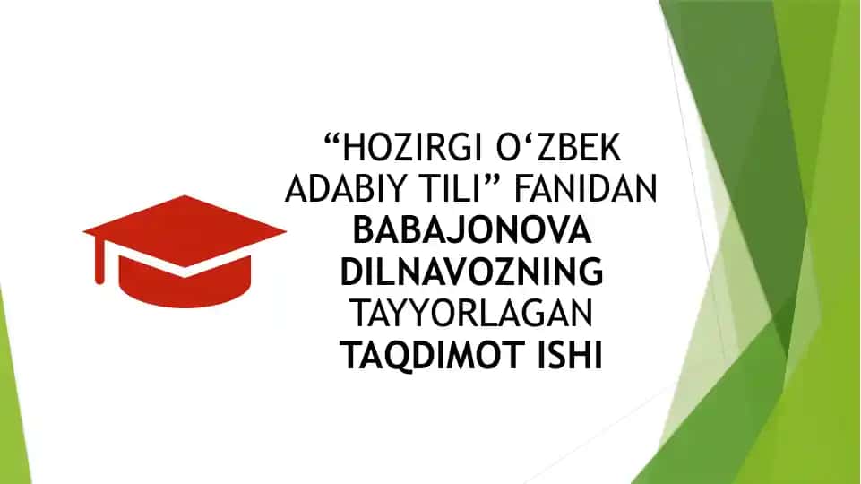 O‘ZLASHMA SO’ZLAR TALAFFUZI