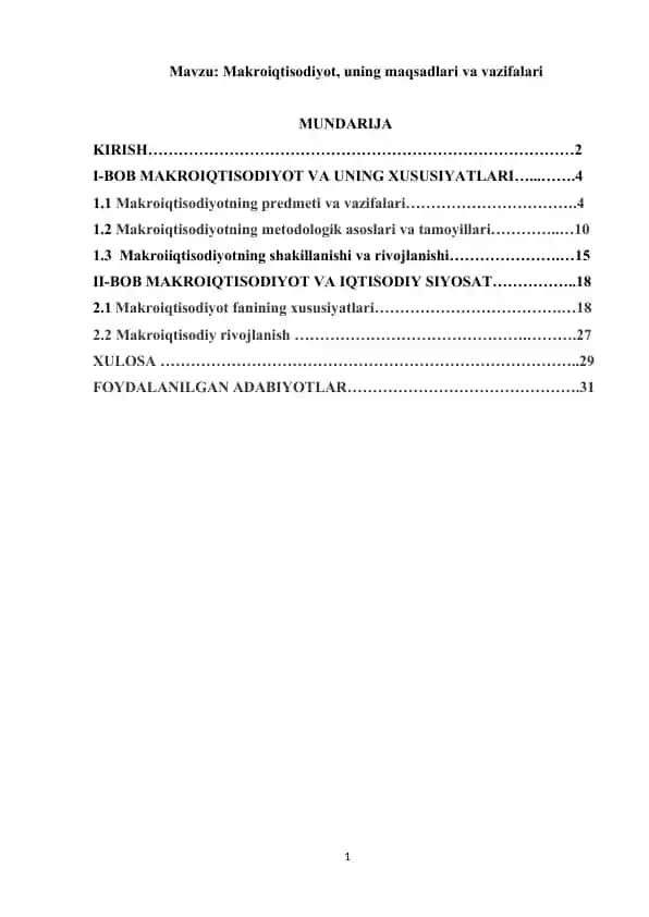 Makroiqtisodiyot