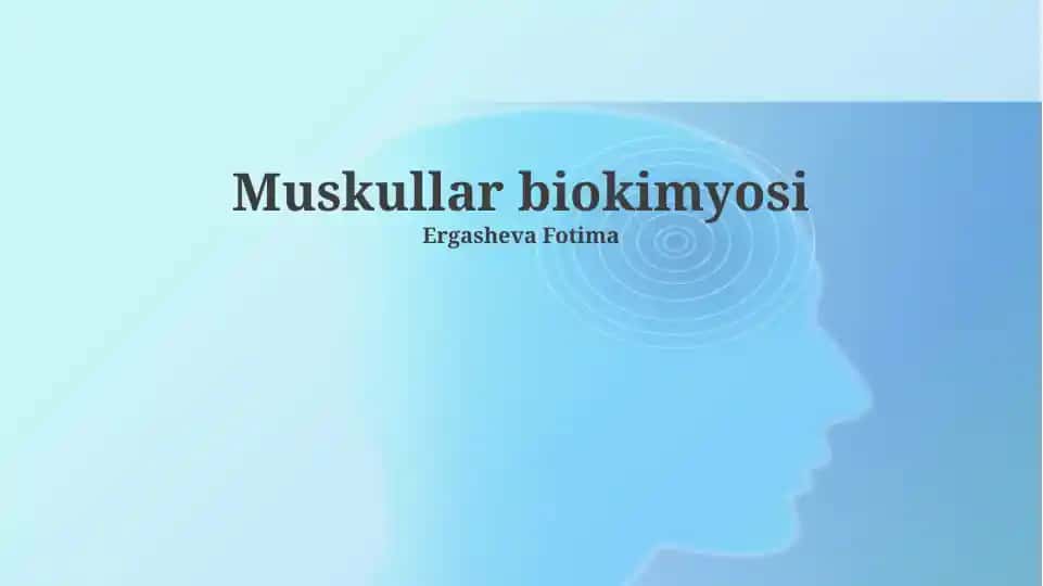 Muskullar biokimyosi