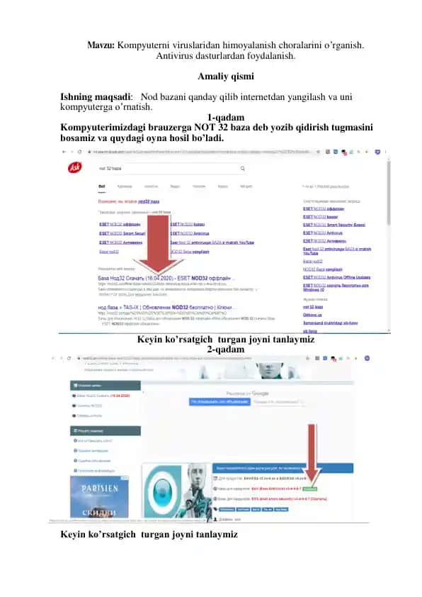 Antivirus dasturlardan foydalanish