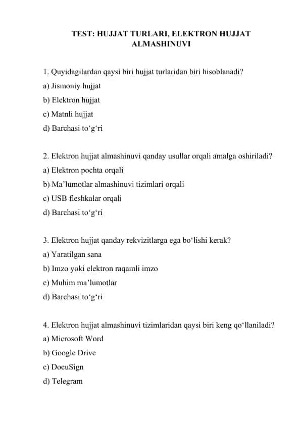 Elektron hujjat almashinuvi