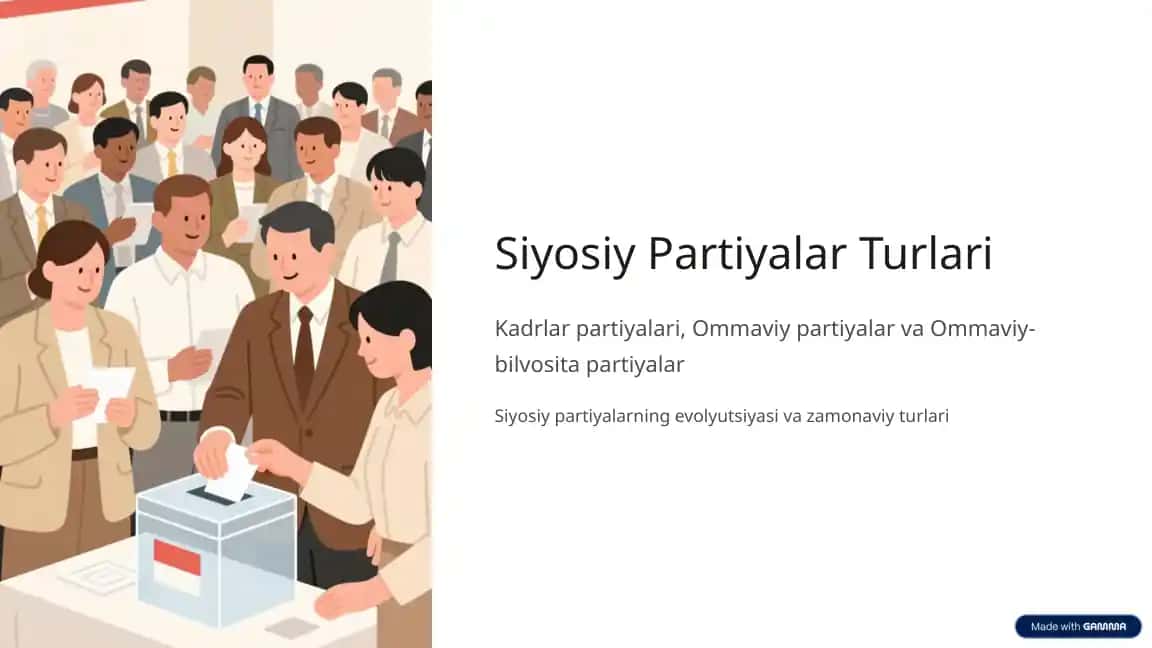 Siyosiy Partiyalar Turlari