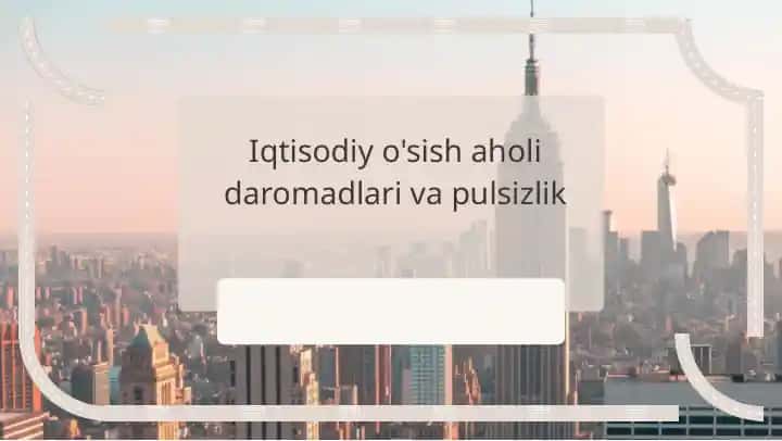 Iqtisodiyo'sish va pulsizlik