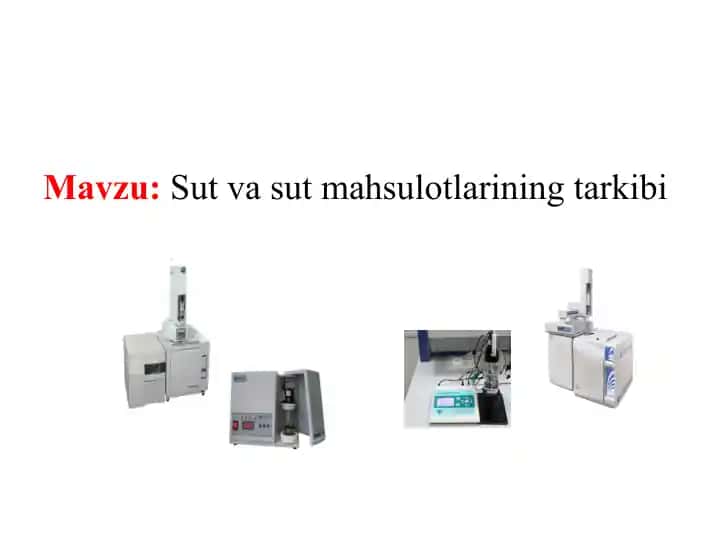 Sut va sut mahsulotlarining tarkibi