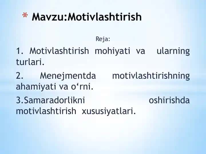 Motivlashtirish