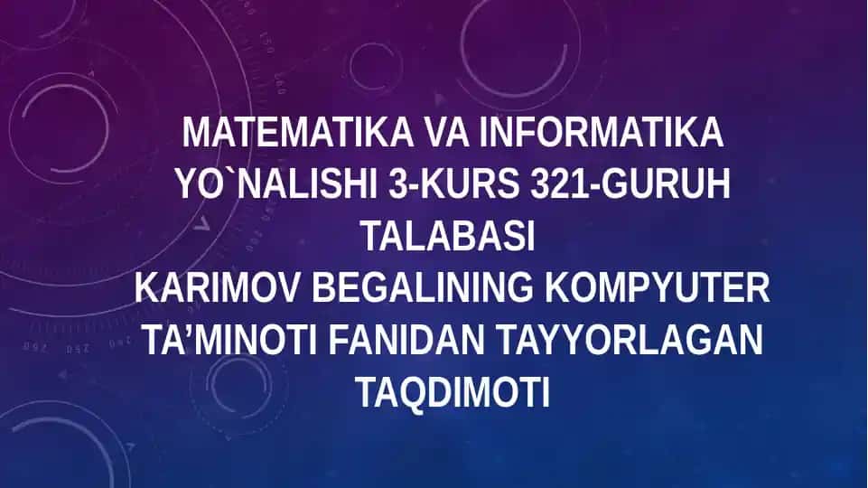 Shaxsiy kompyuterlarning dasturiy ta'mini
