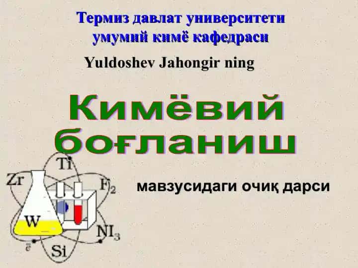 Kimyo bo'glanish