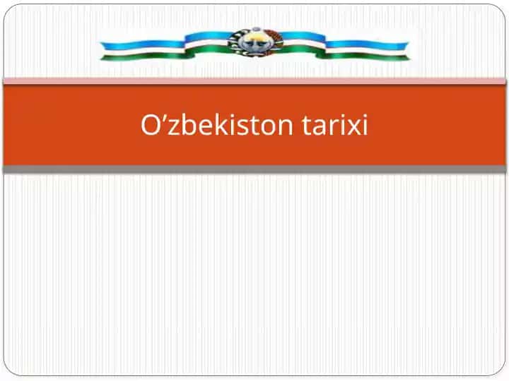 O'zbekiston tarixi
