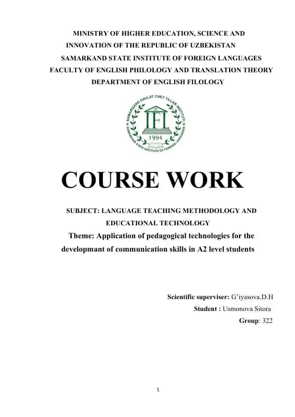 Language Teaching Methodology and Educational Technology