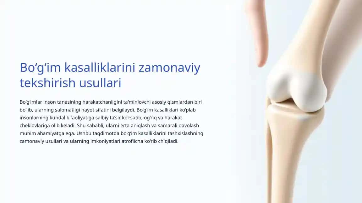 Bo‘g‘im kasalliklarini zamonaviy tekshirish usullari