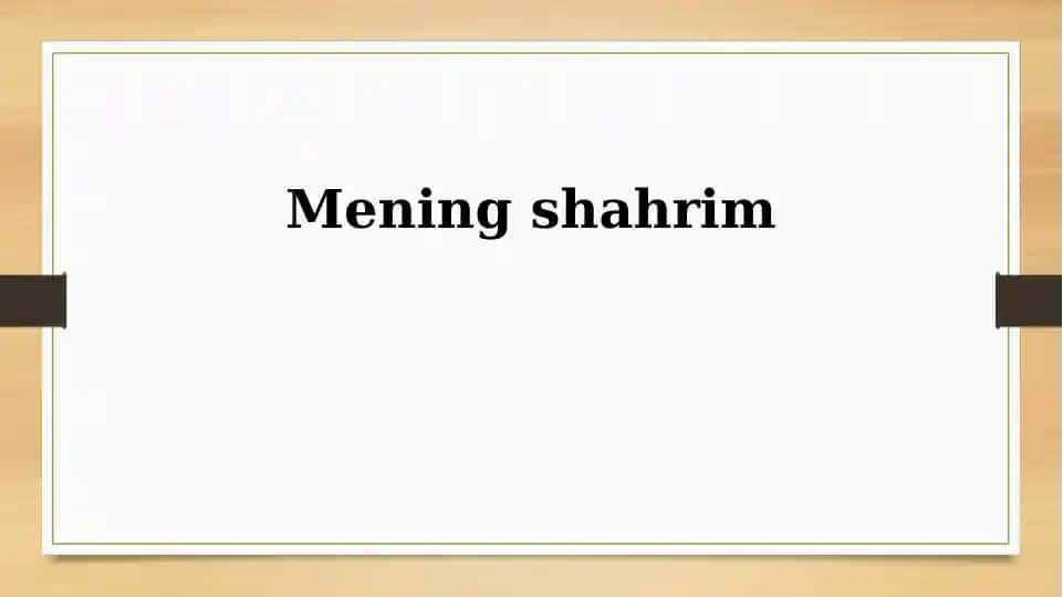 Shahar tarixi va rivojlanishi