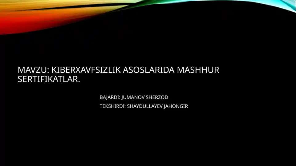 Kiberxavfsizlik