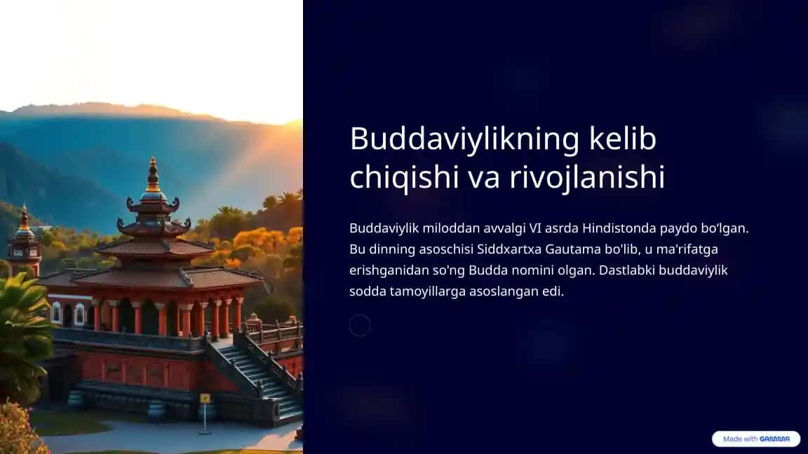 Buddaviylikning kelib chiqishi va rivojlanishi
