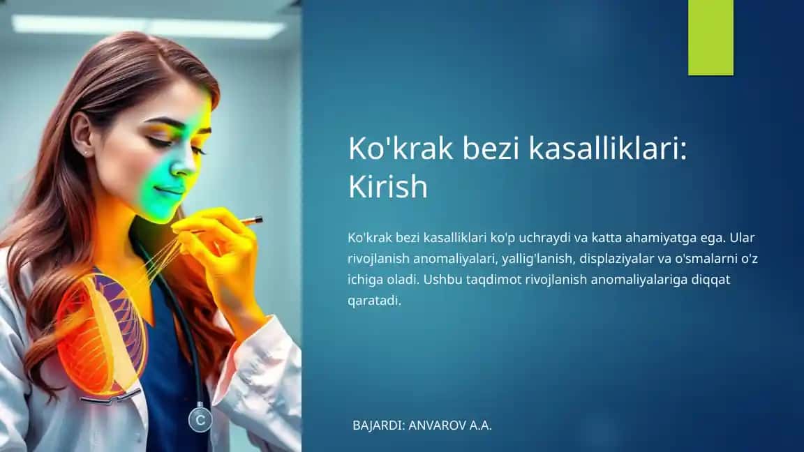 Ko'krak bezining normal anatomiyasi va fiziologiyasi